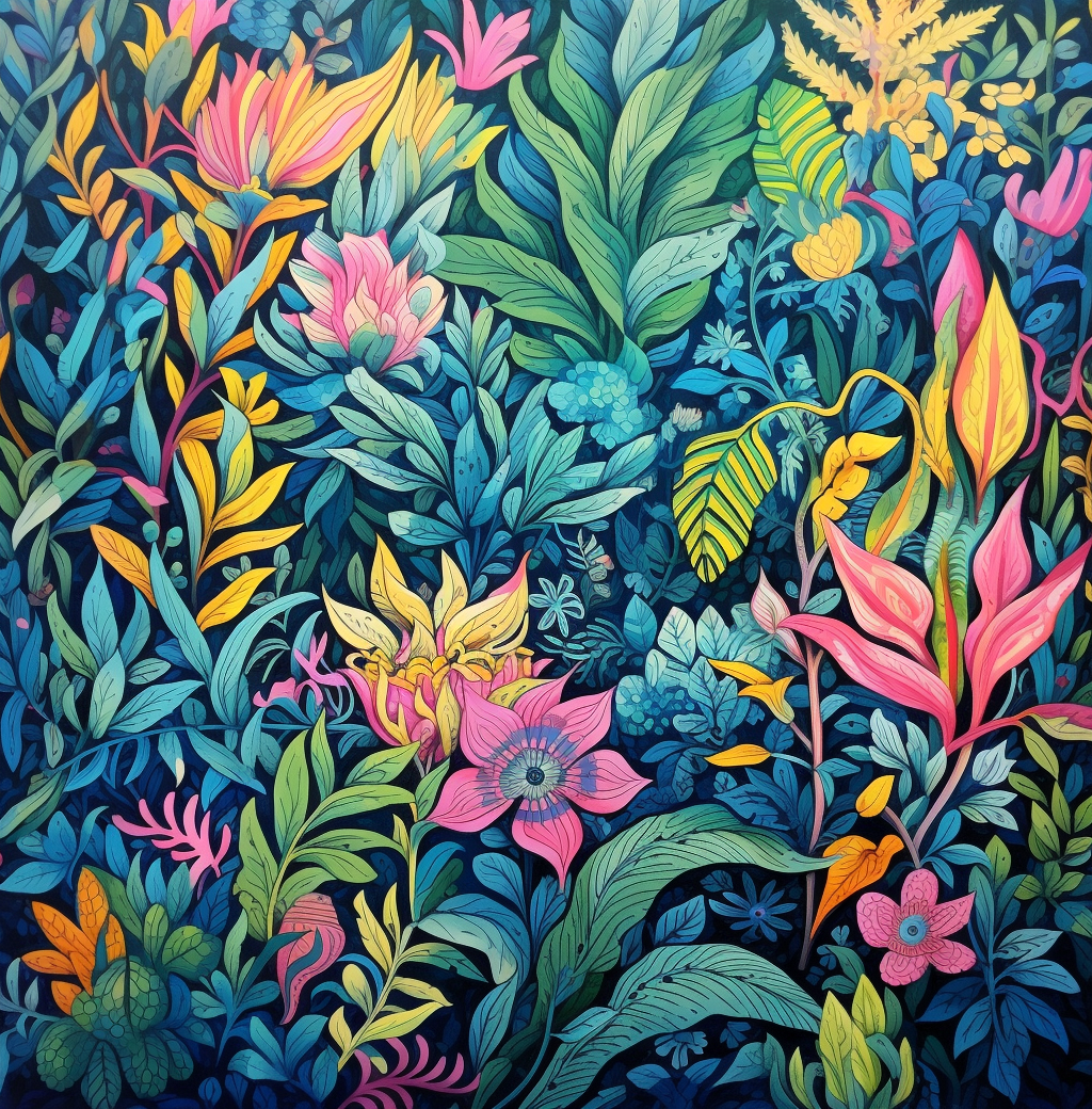 A Traverse through Abstract Foliage Artwork