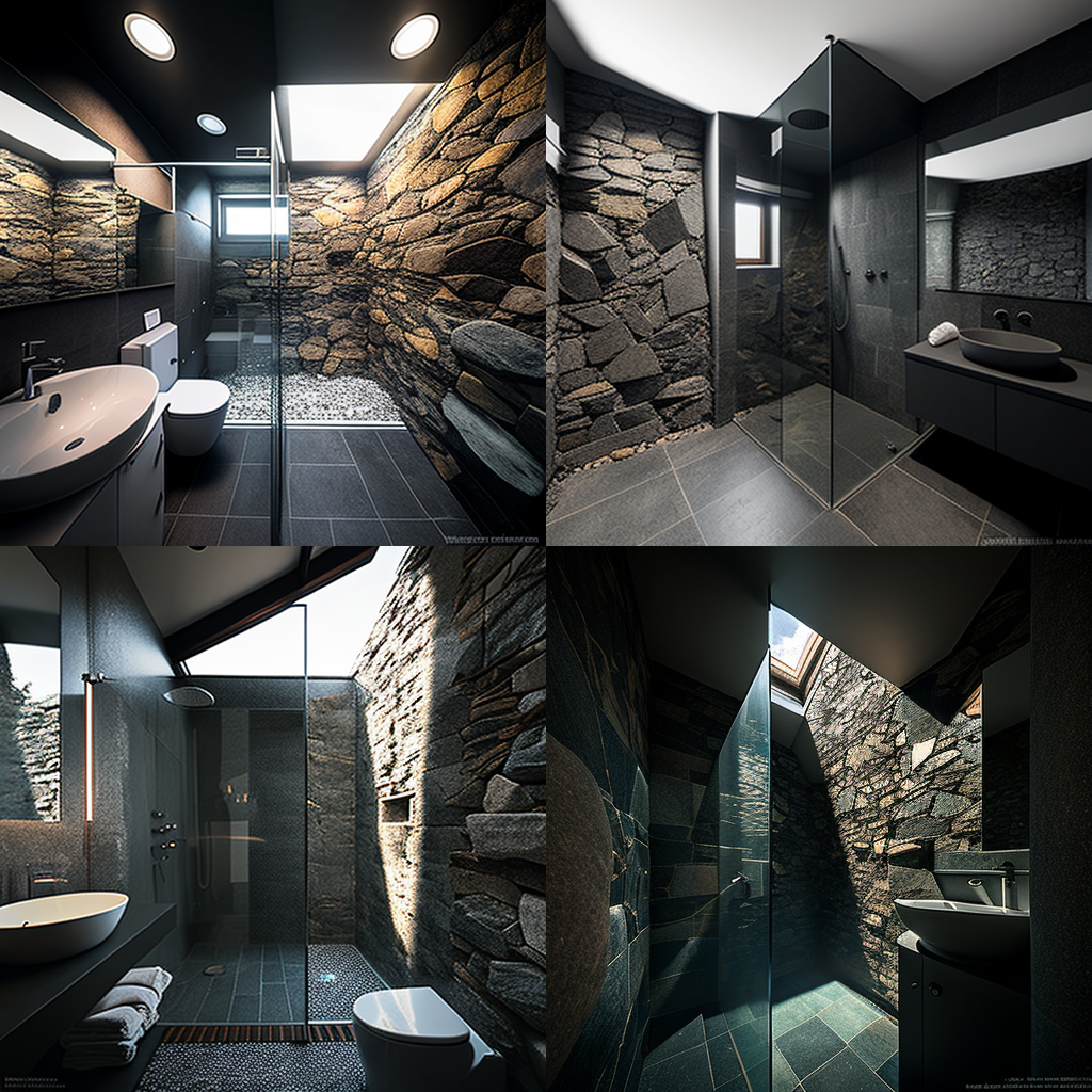Arquitectura e Interiores de un Baño Principal Moderno