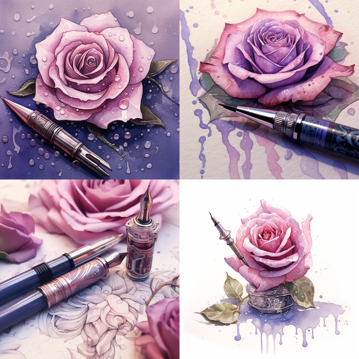 Artistic Interlude: Rose and Pen
