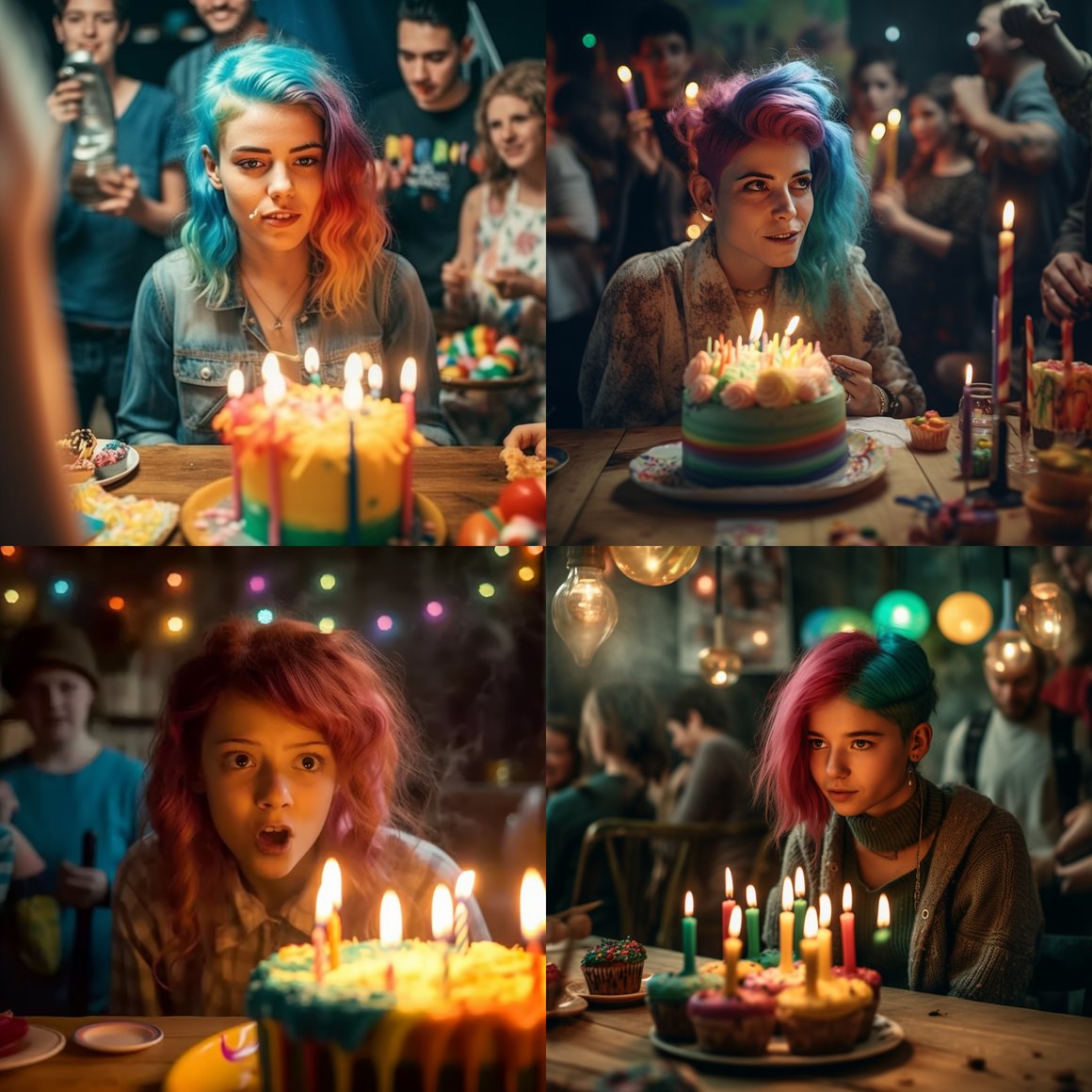 Midnight Birthday Wish: A Surreal Celebration
