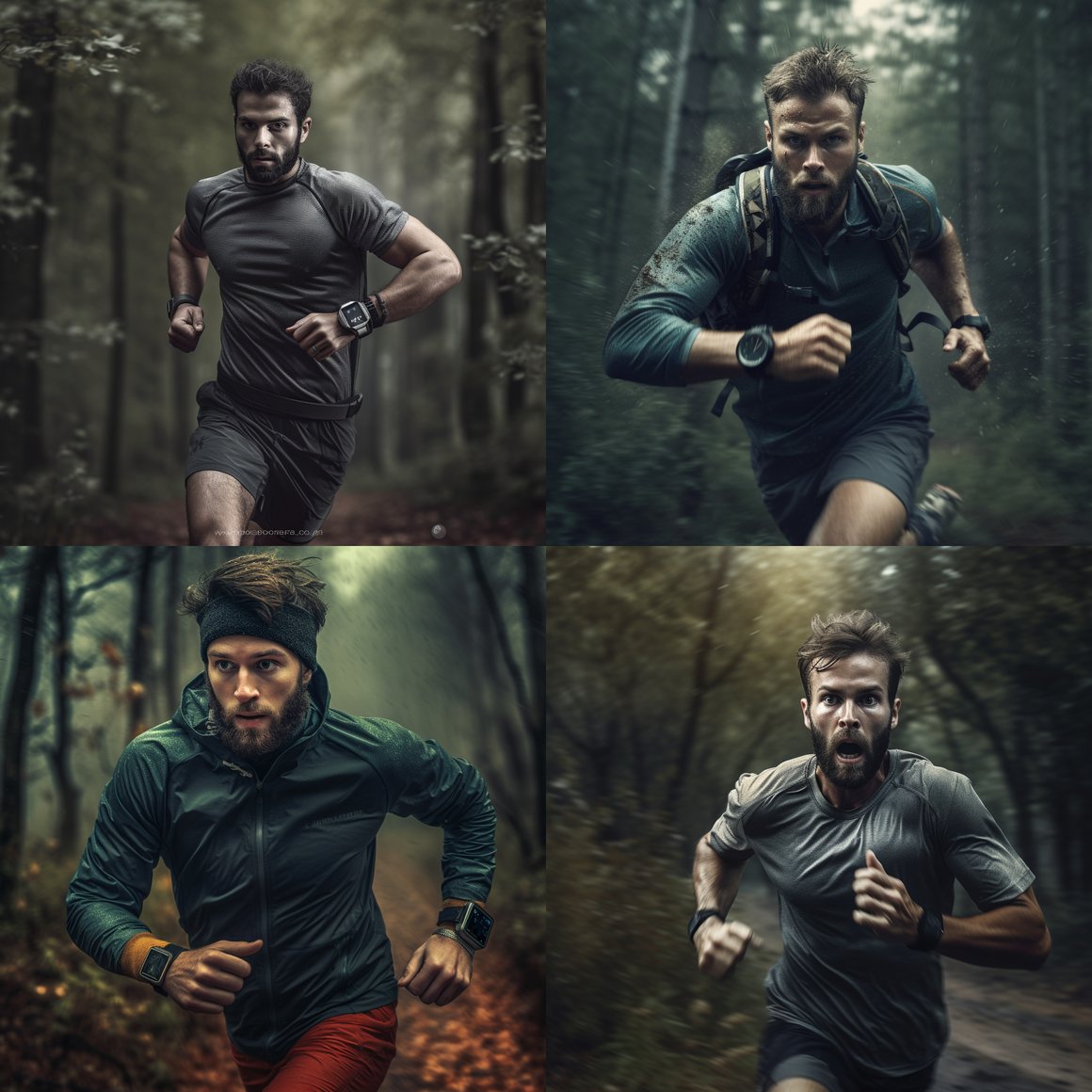 Halfway Track Perspective of a Smart-Watch Wearing Runner