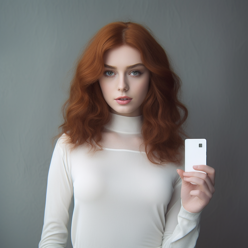 Halfway Through: Young Girl Using Mobile Payment