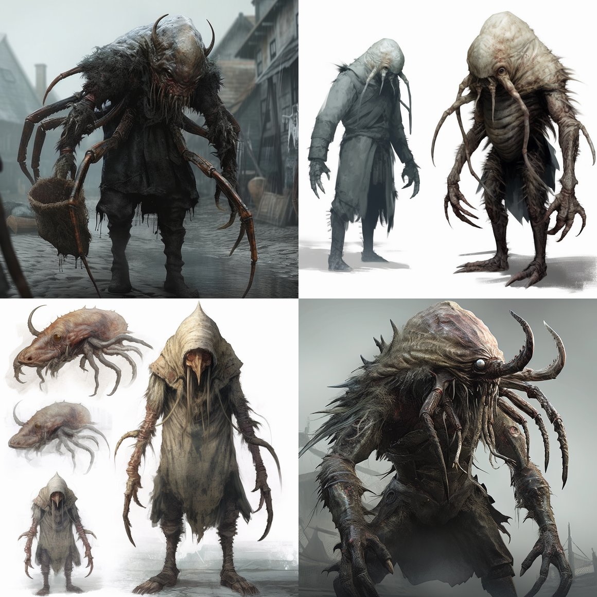 Bloodborne 2 Aquatic Horror Creature Concept Art