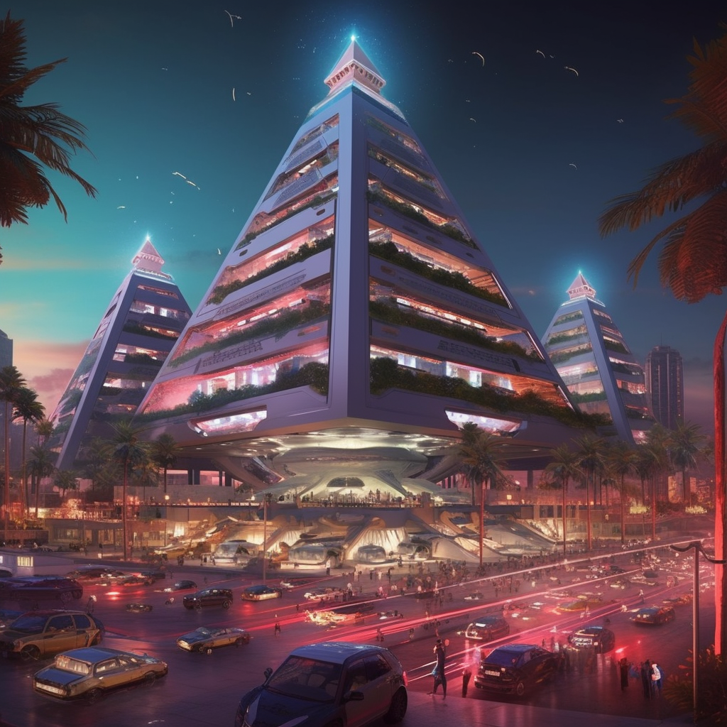 Neon Hieroglyphs: A Night Exposition of Futuristic Luxor