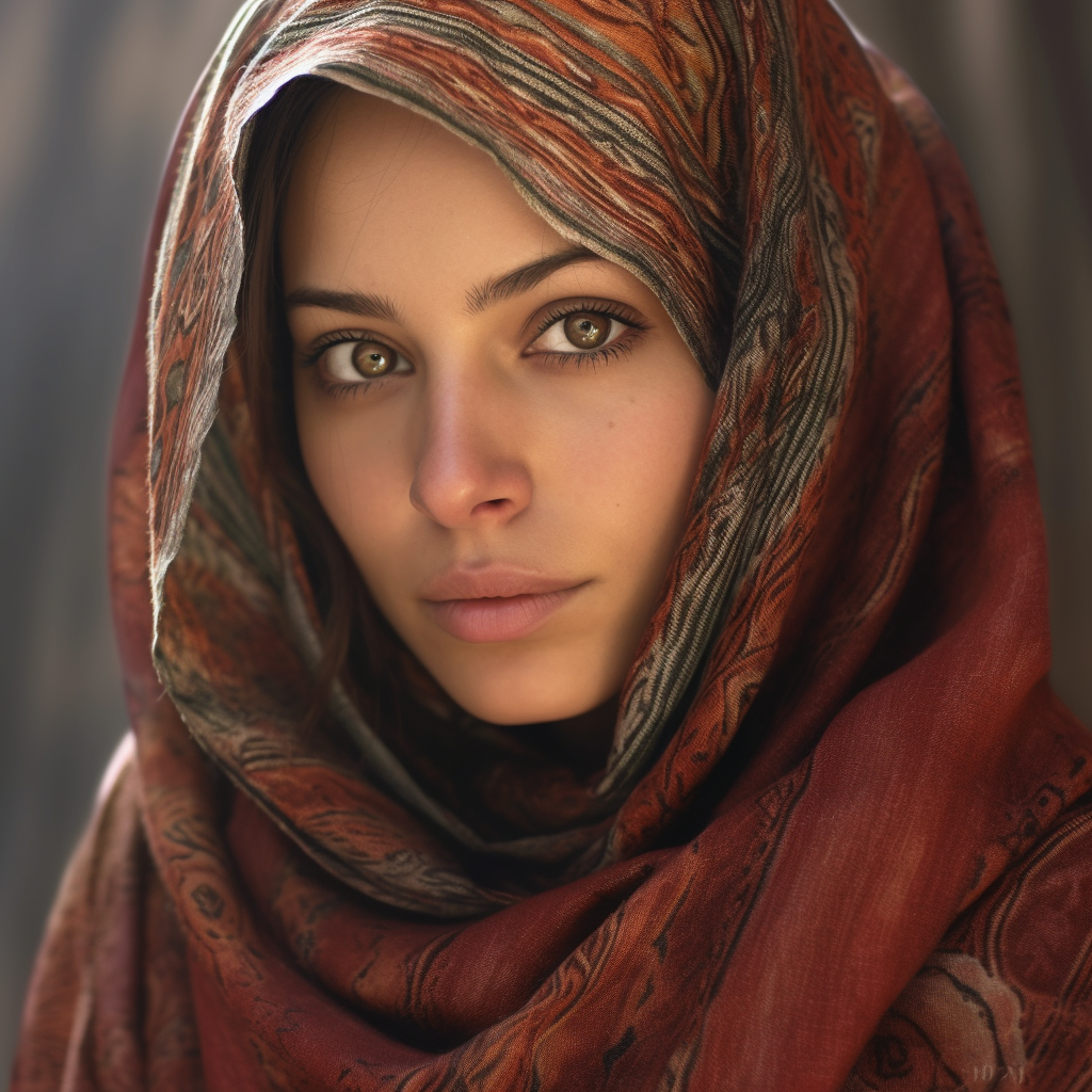 A Hyper Realistic Portrait of a Muslim Woman