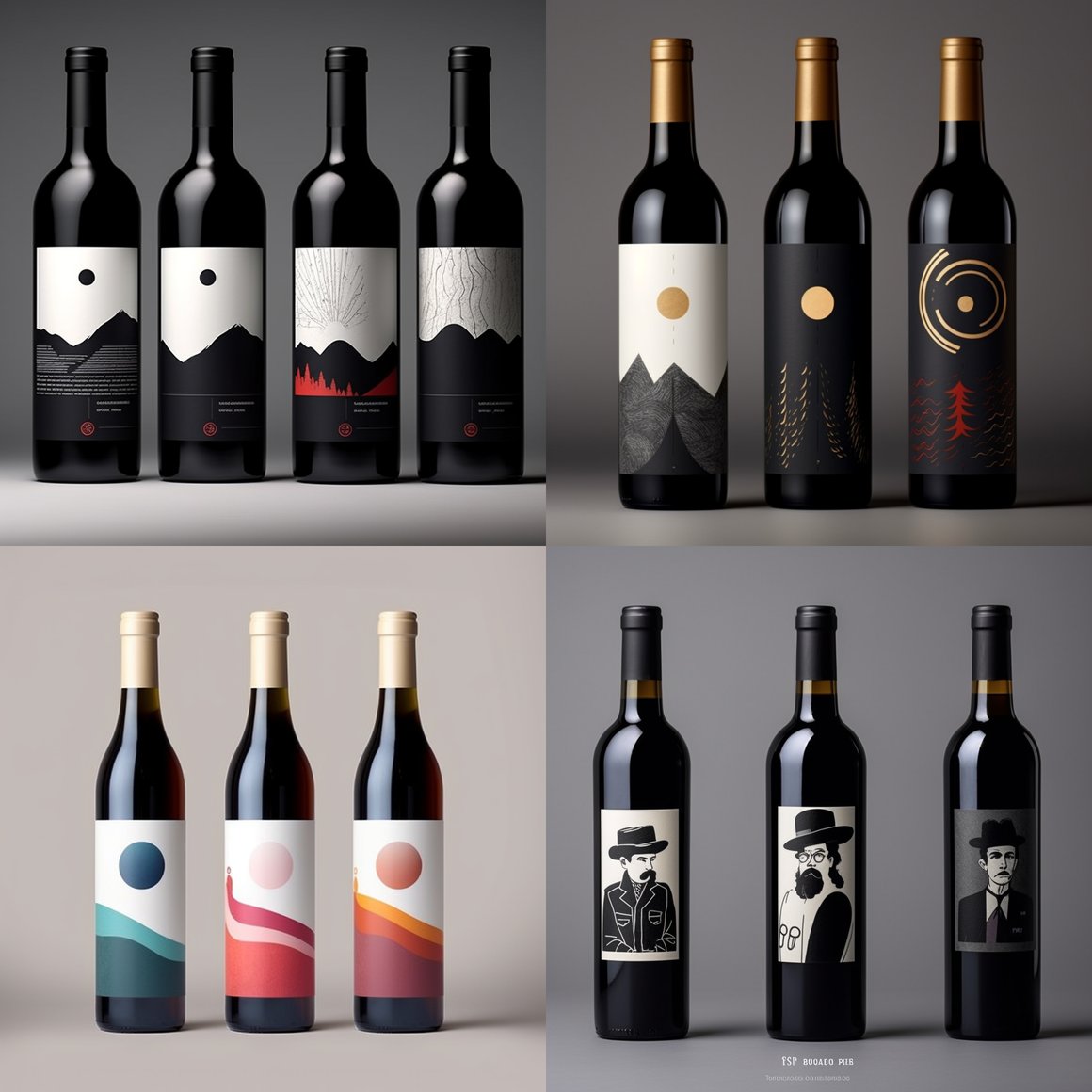 Artistic Elegance: Mid Journey in the World of Wine Labels