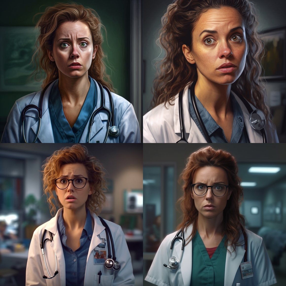 Mid-Treatment Dilemma: Uncertain Female Doctor Portrait