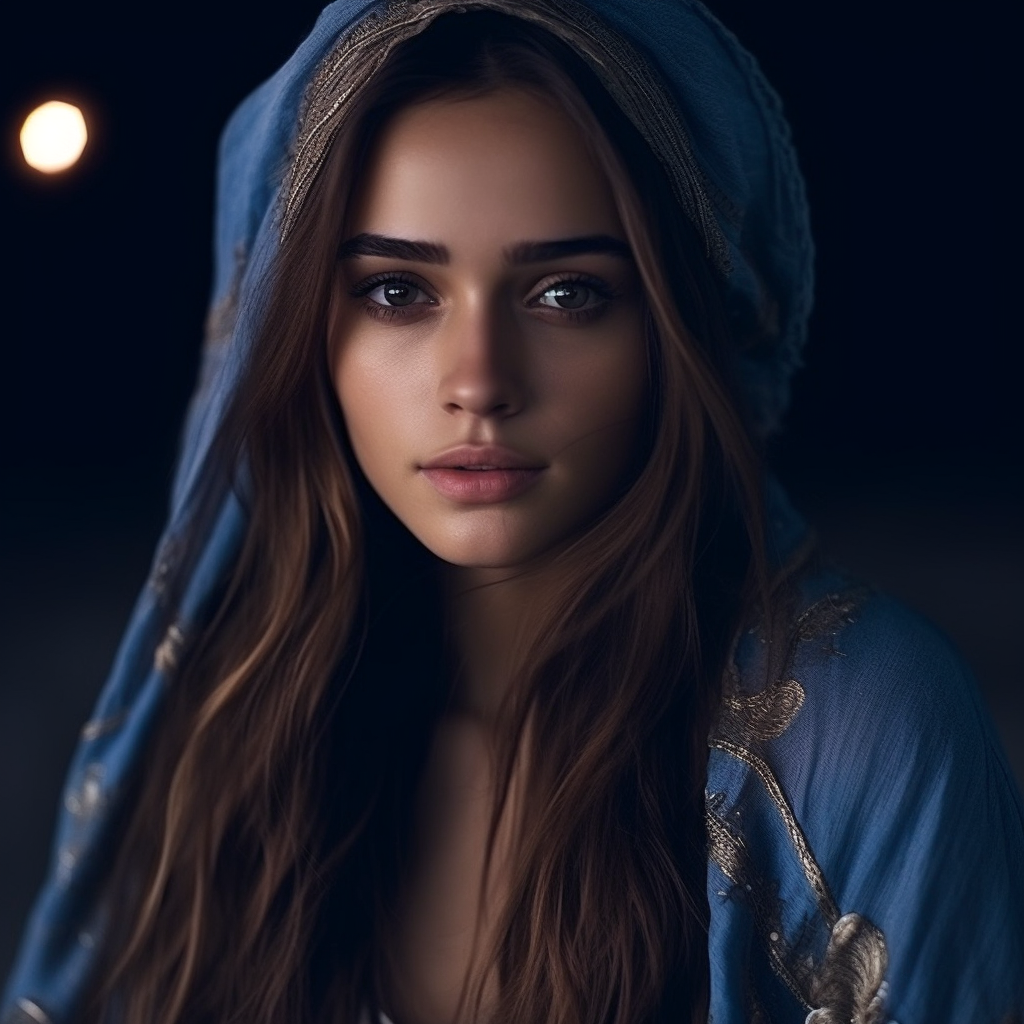Armenian Beauty Under the Midnight Moonlight
