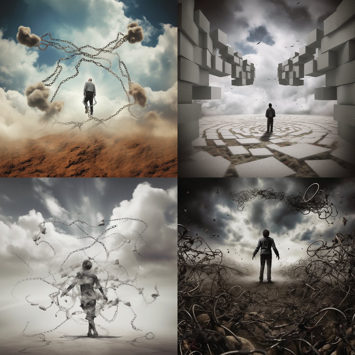 A Surrealistic Journey Through Self-Doubt