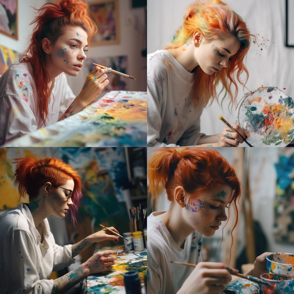 Artistic Expression: Vibrant Journey of a Painter