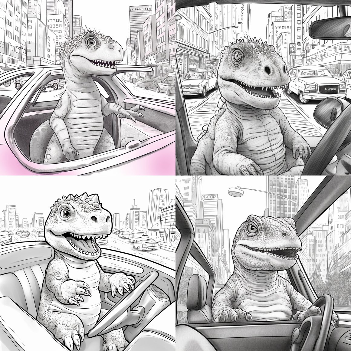 Rex's New York Adventure: Kid's Coloring Page