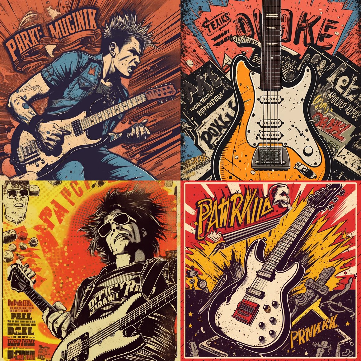 Retro Riffs: Punk Rock Show Comic Book Flyer