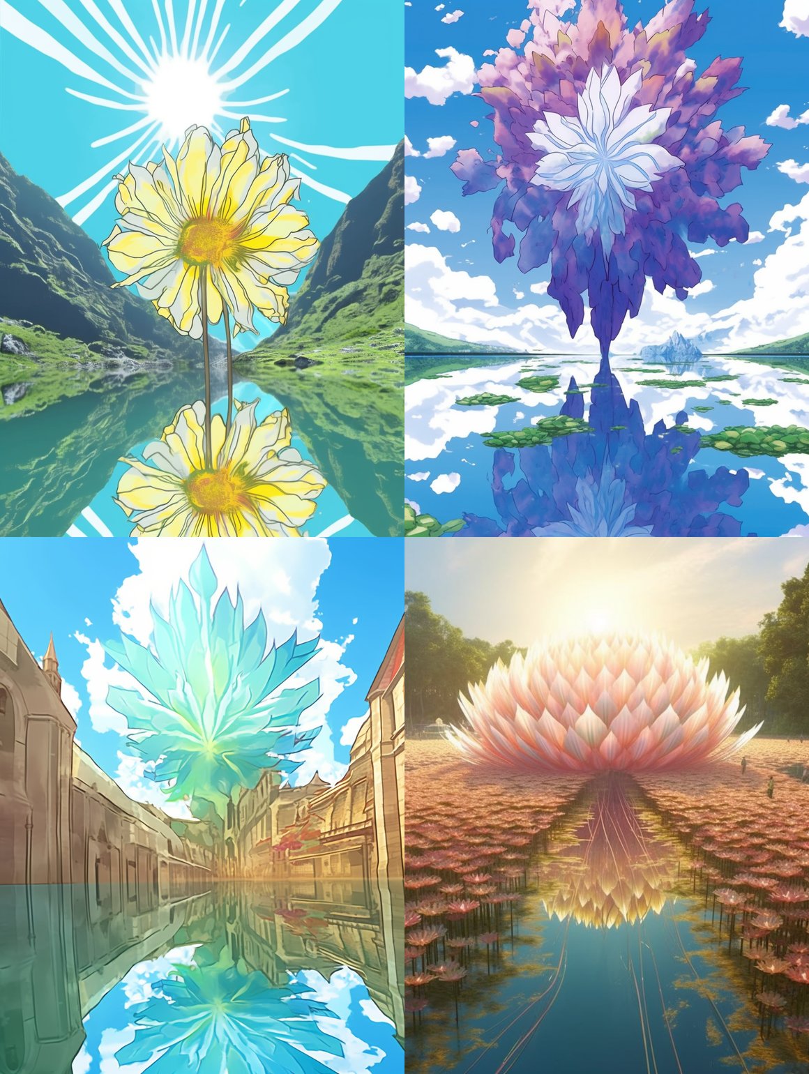 A Surreal Line Art Journey in Makoto Shinkai Style