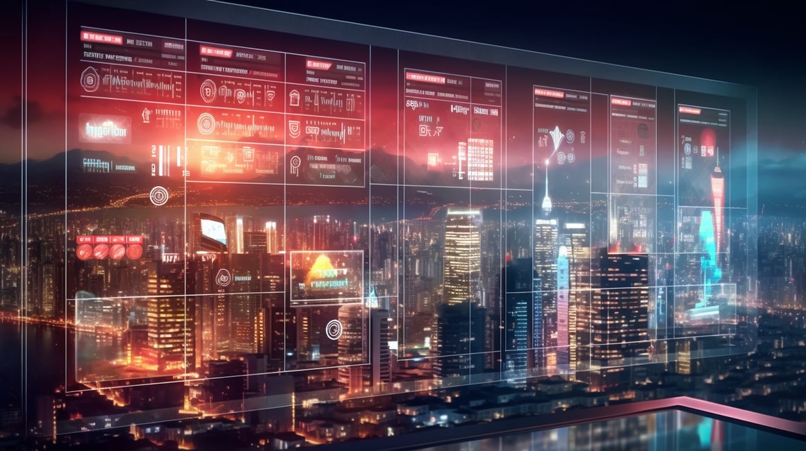 Smart City Data Analysis Dashboard Display