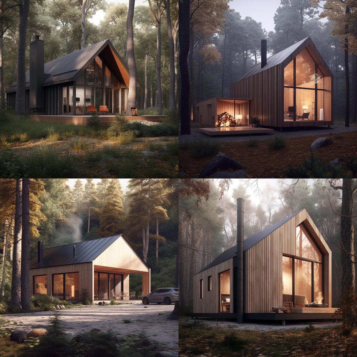 Mid-Way Journey through a Minimalistic Wooden Hideaway
