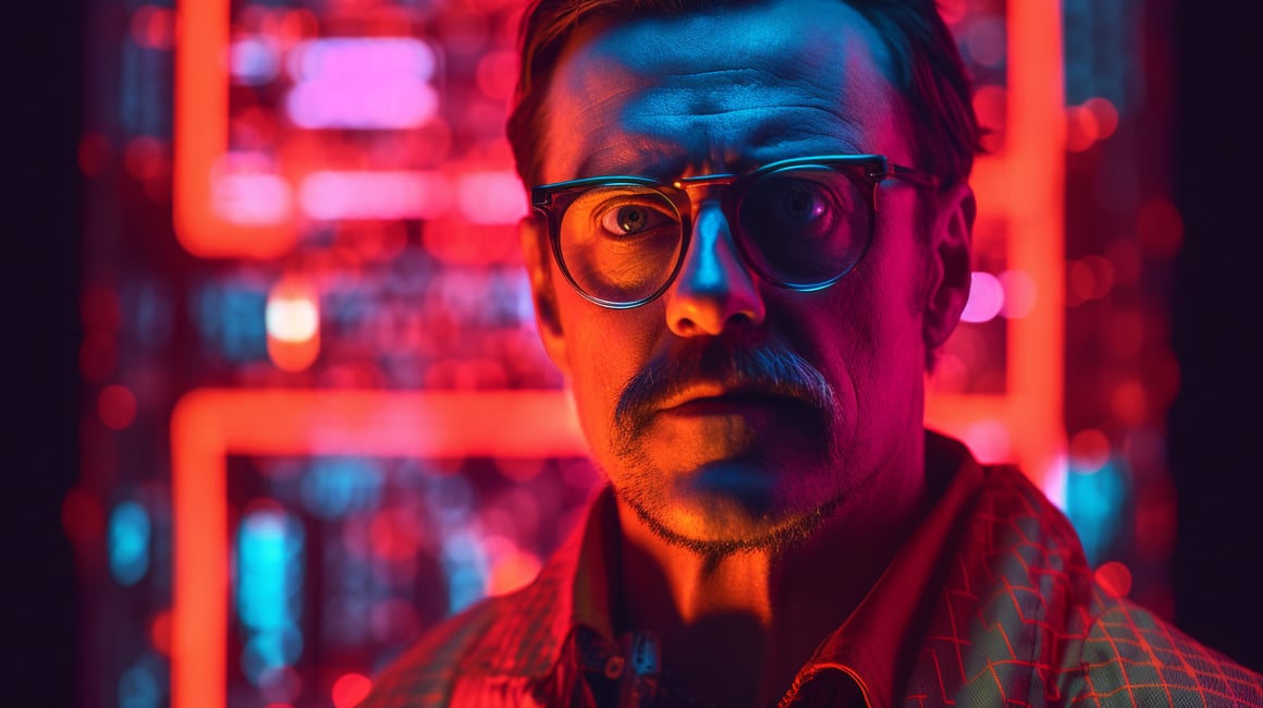 Neon Red Alert in Ultra HD Maximalism