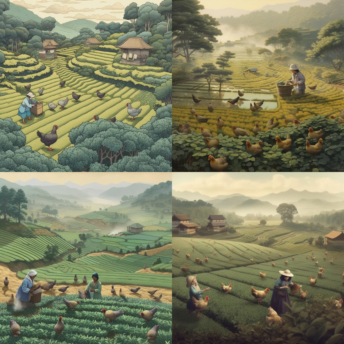 Harvest Interlude: Tranquil Moments on the Tea Field