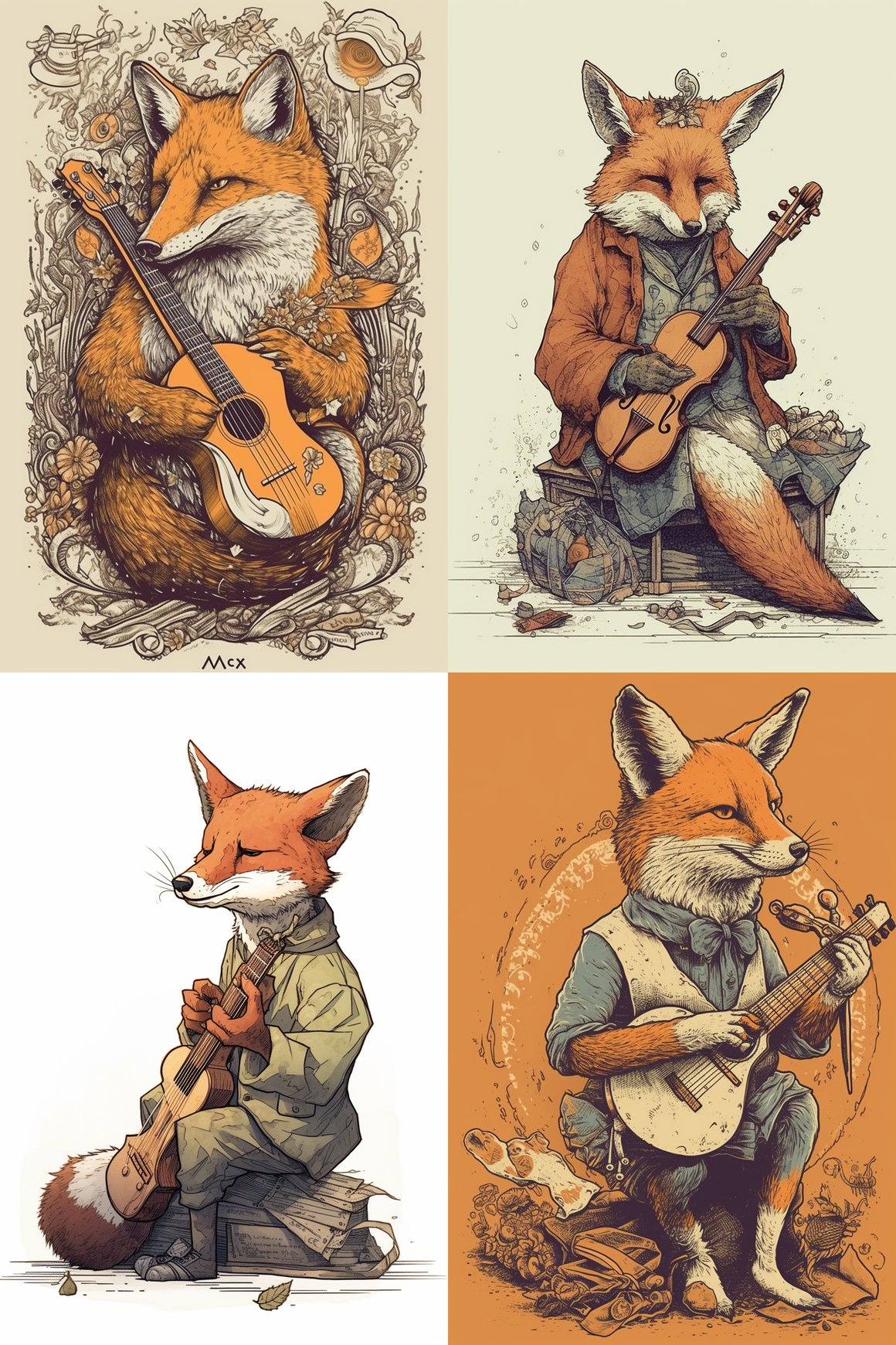 Sunlit Serenade: A Fox's Mid-Journey Masterpiece