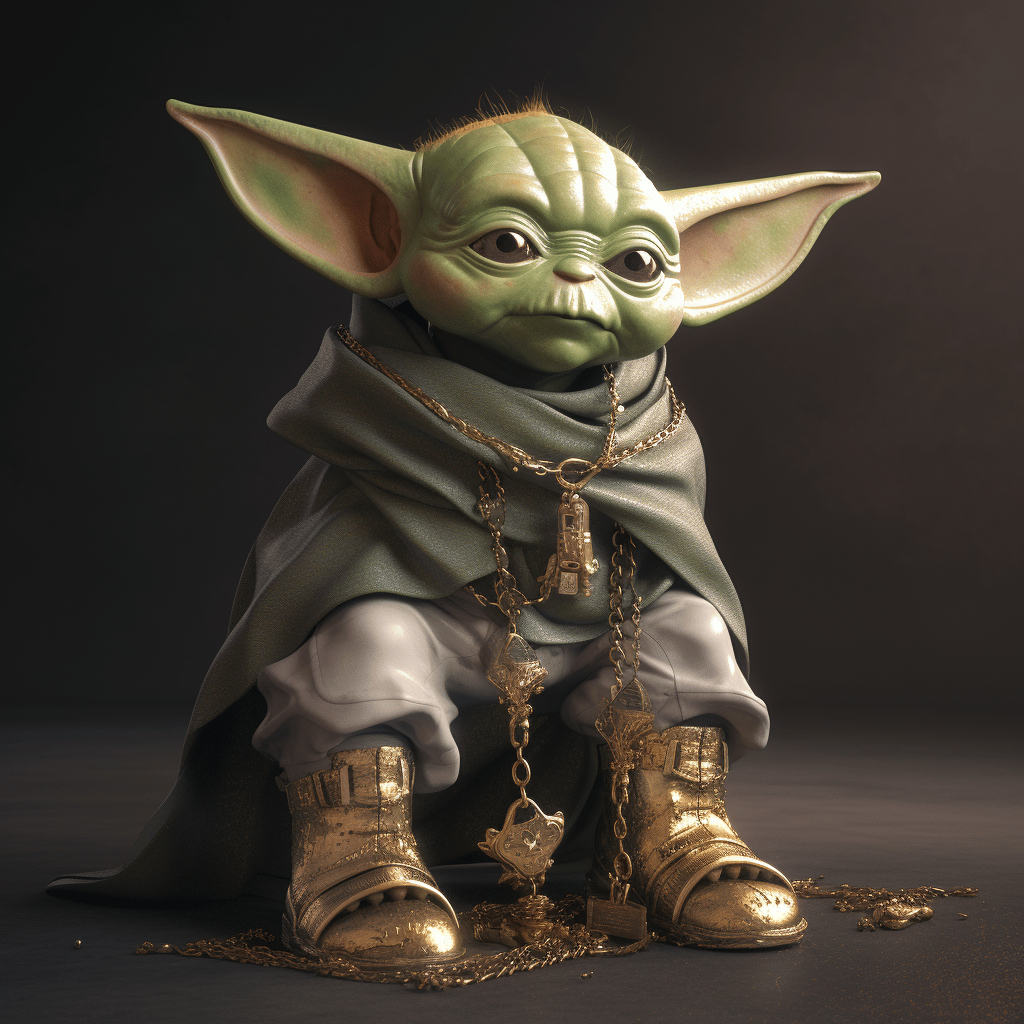Grogu's Swag: A Star Wars Urban Style Journey - Version 5