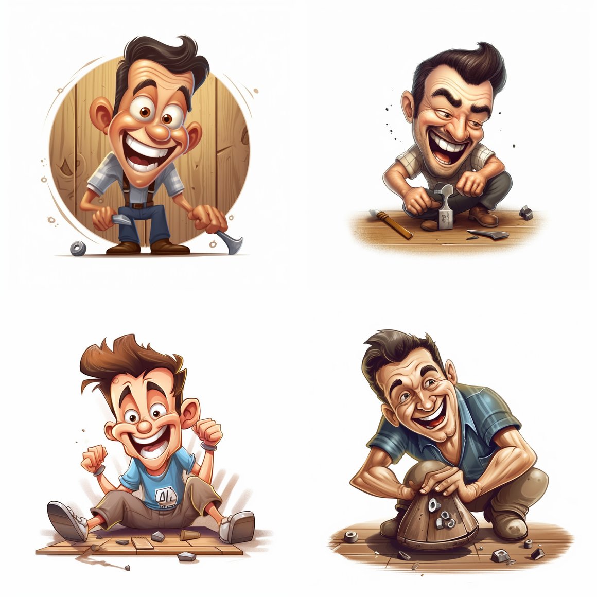 Hammer Time: Smiling Carpenter at Work