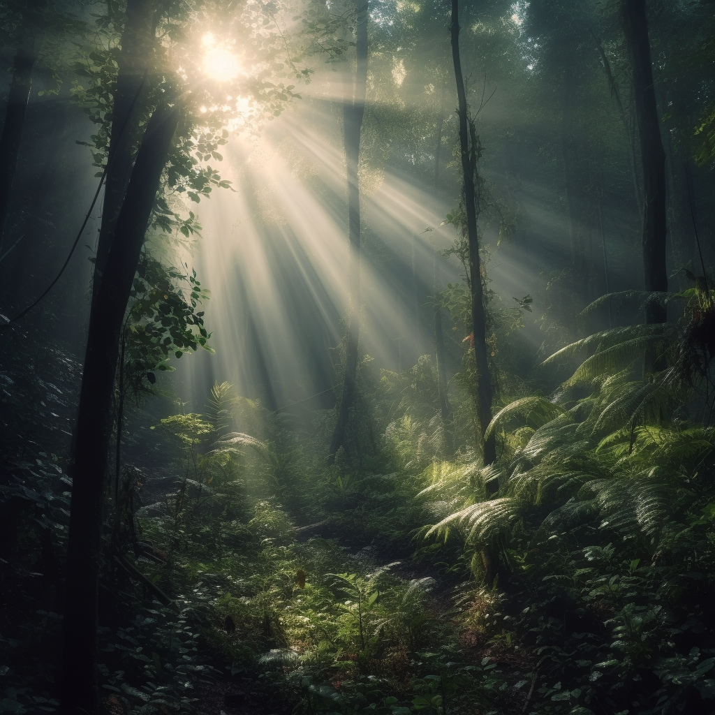 Summer Day in New England Forest