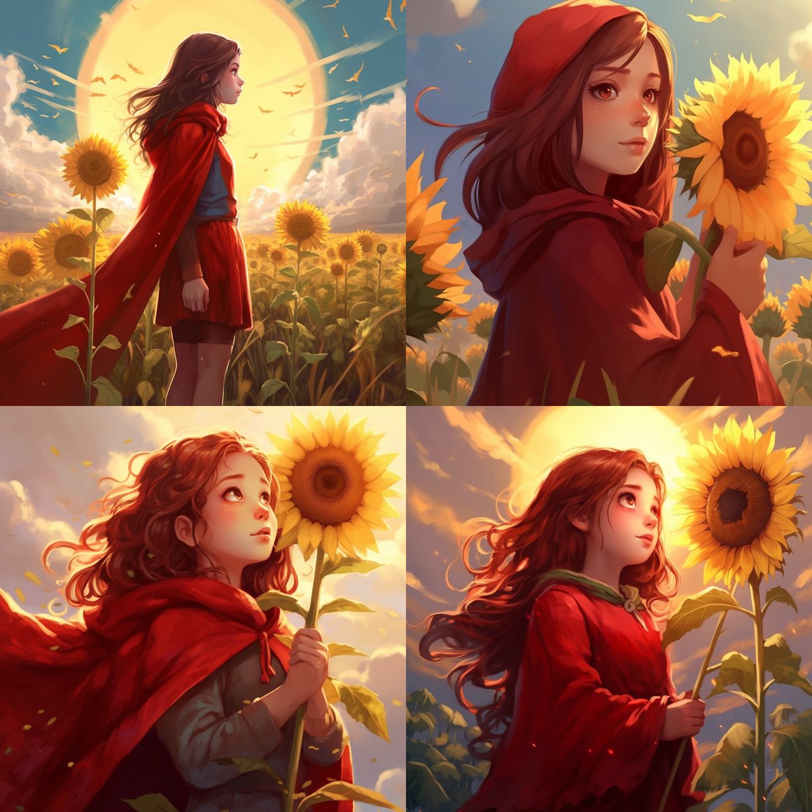Sunflower Gaze: A Twirl of Adventure