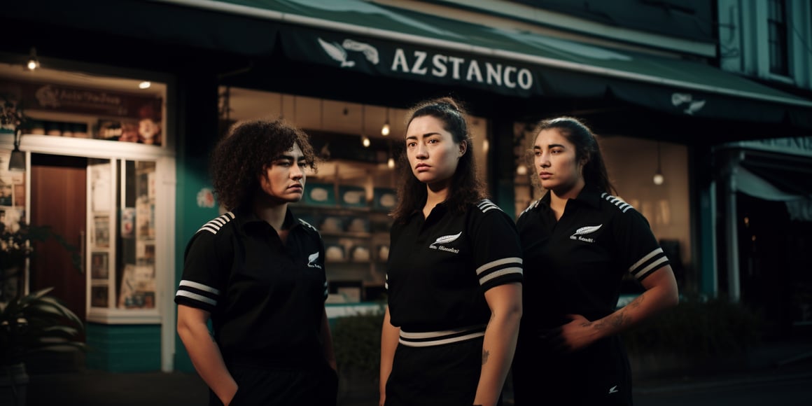 Cinematic Snapshot of Black Ferns Rugby Players