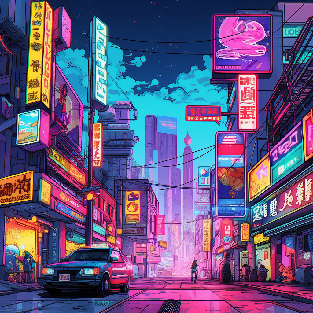 Retro Anime Odyssey: Neon Metropolis