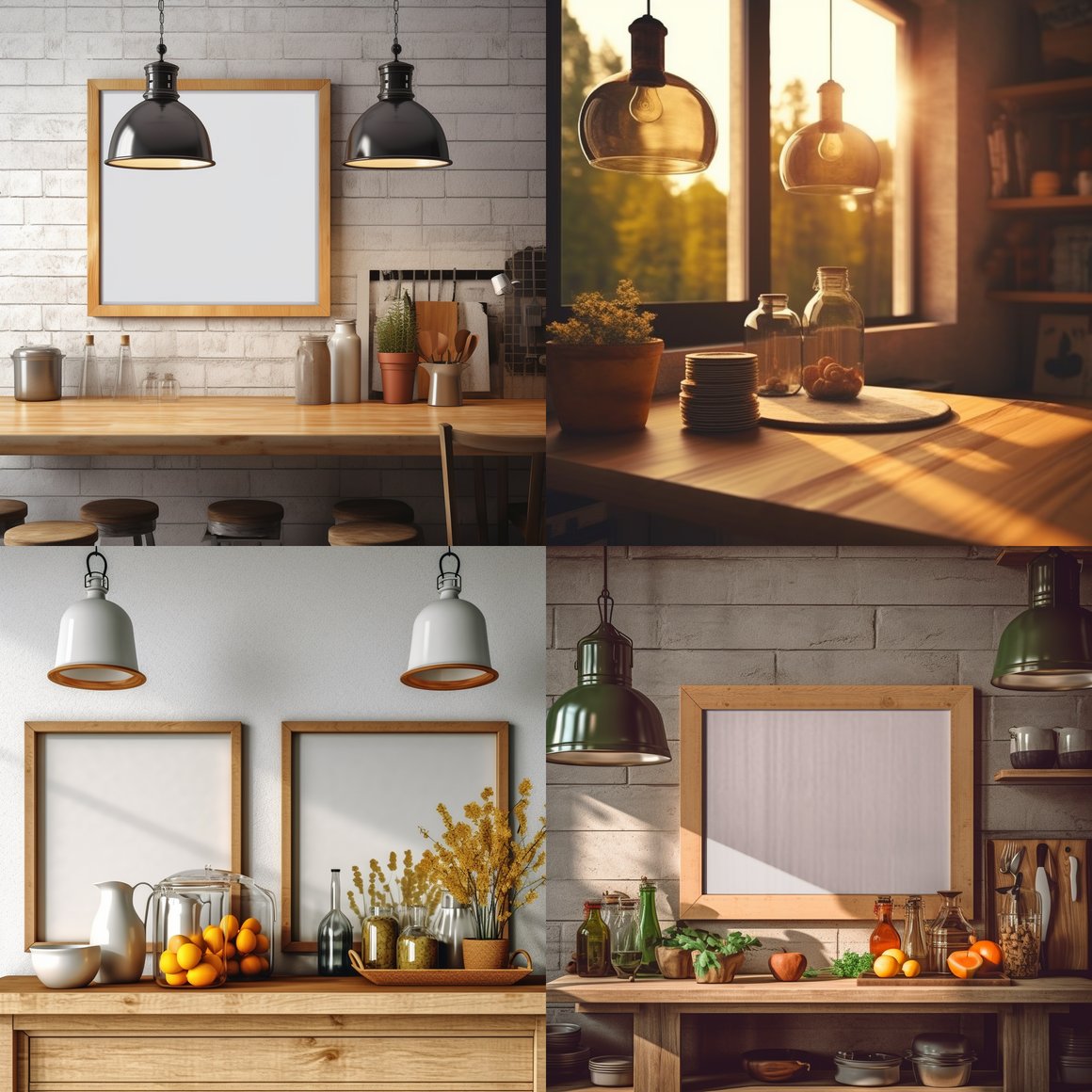 Retro Kitchen Mid-Journey Mockup HD