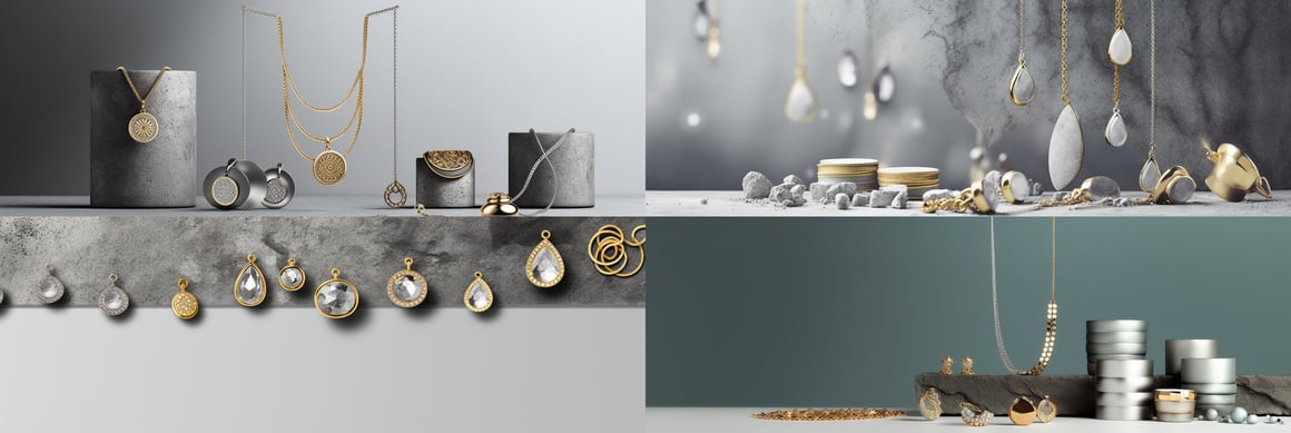 Artistic and Minimalist Jewelry Shop Web Banner Design