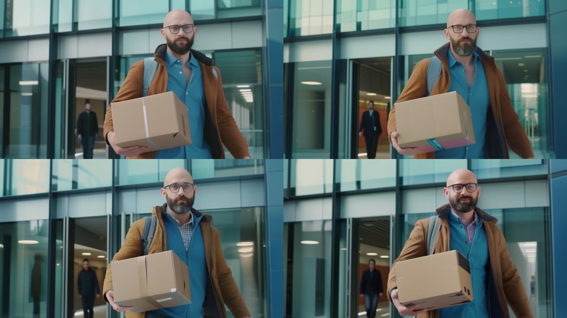 Cinematic Snapshot of Office Resignation