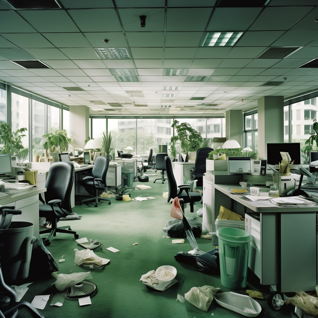 Midday Office Cleaning Routine