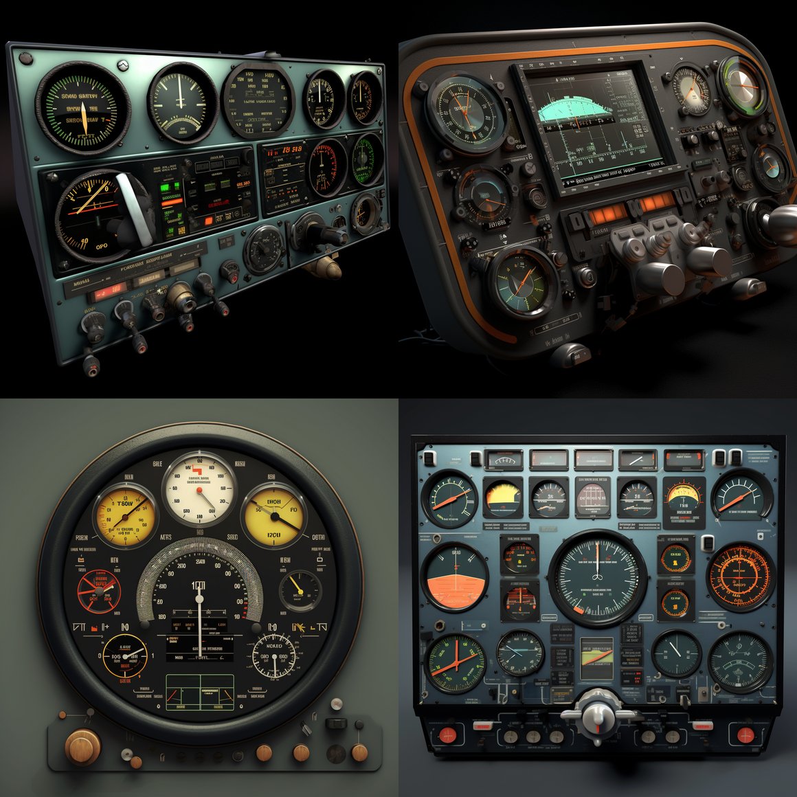 Realistic 3D Modeled Instrument Panel Design Overview