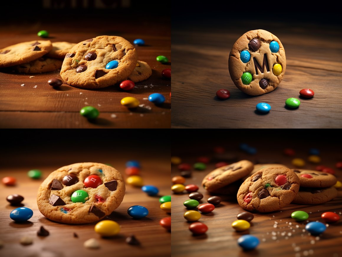 Realistic M&M Chocolate Chip Cookie Wallpaper