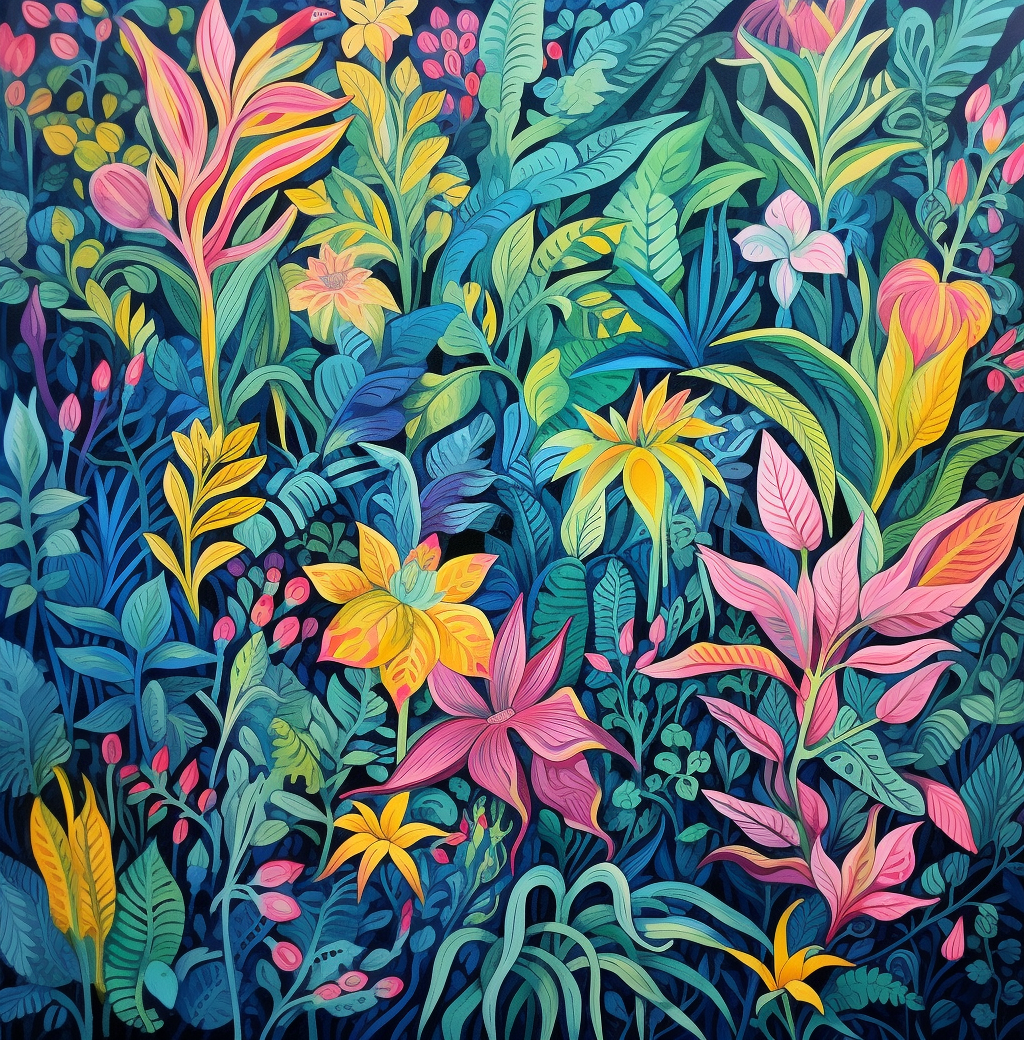 A Traverse through Abstract Foliage Artwork