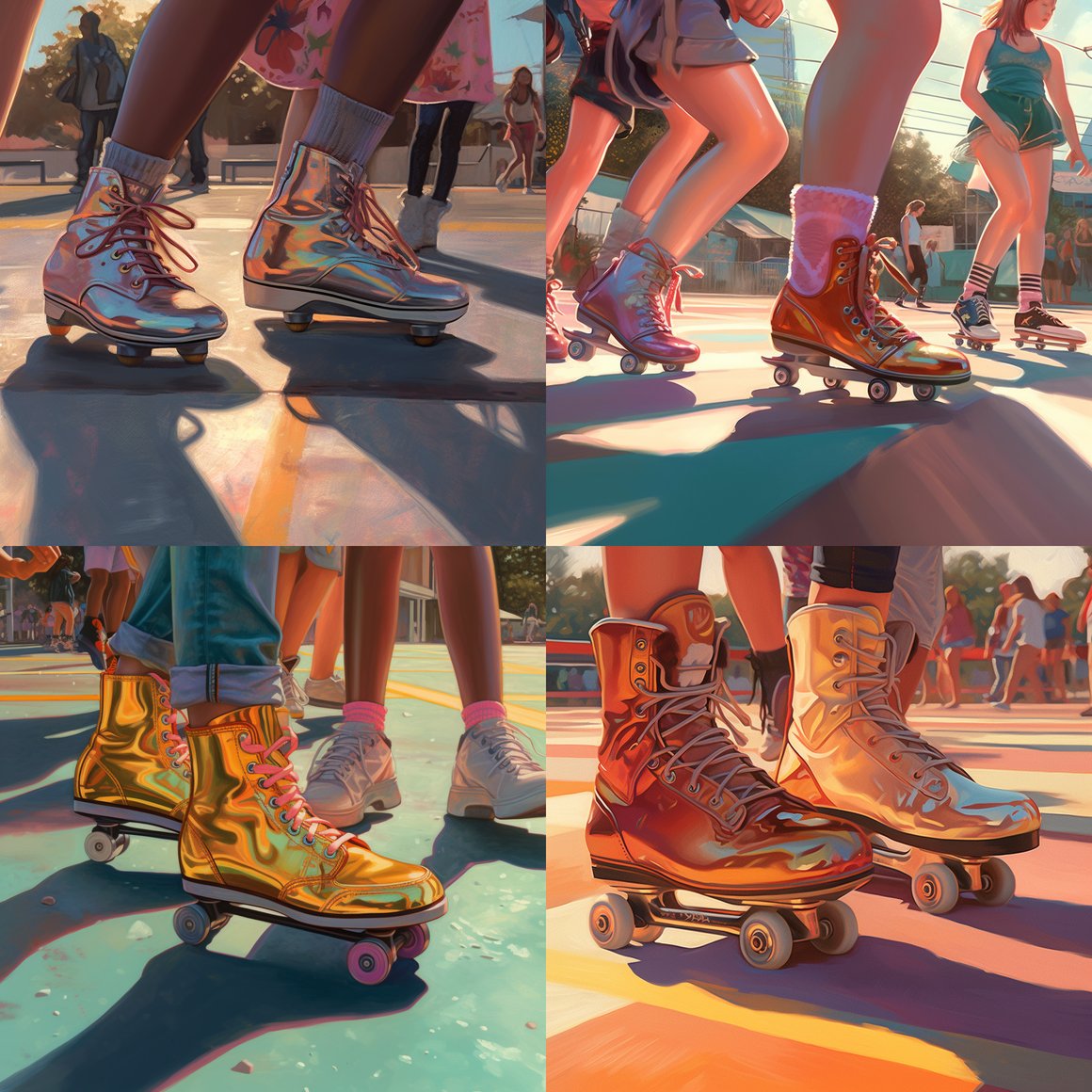 Sun-Kissed Rollerskater's Midday Journey