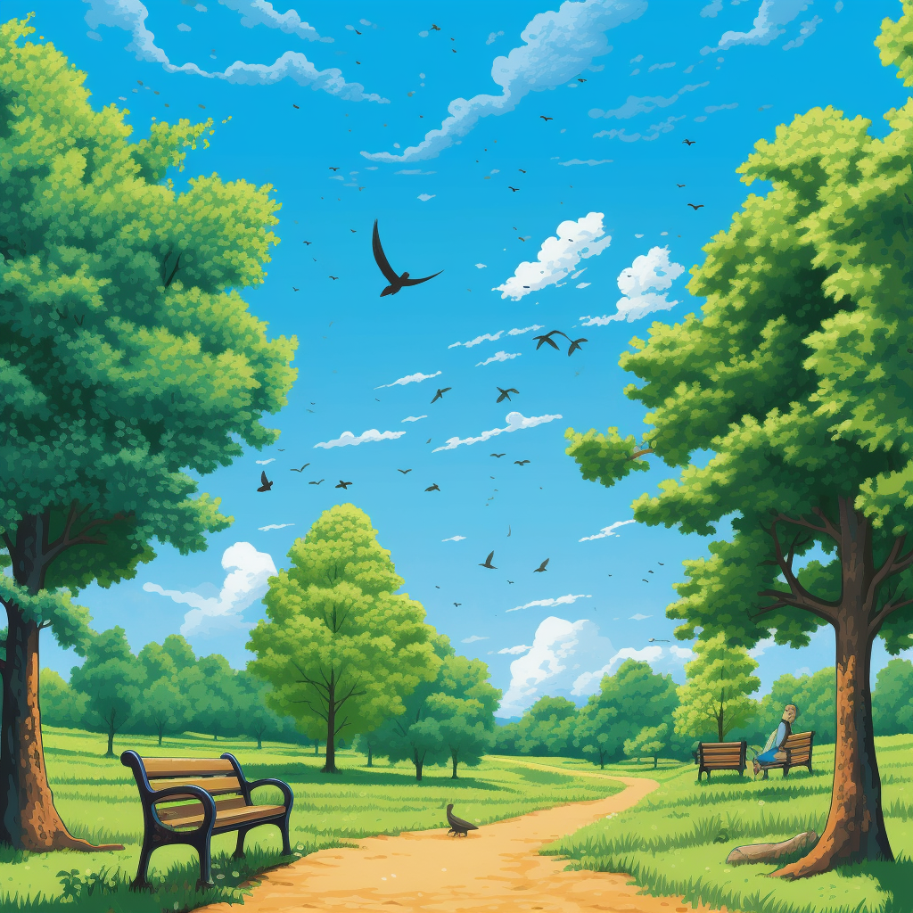 Summertime Park Scene Creation