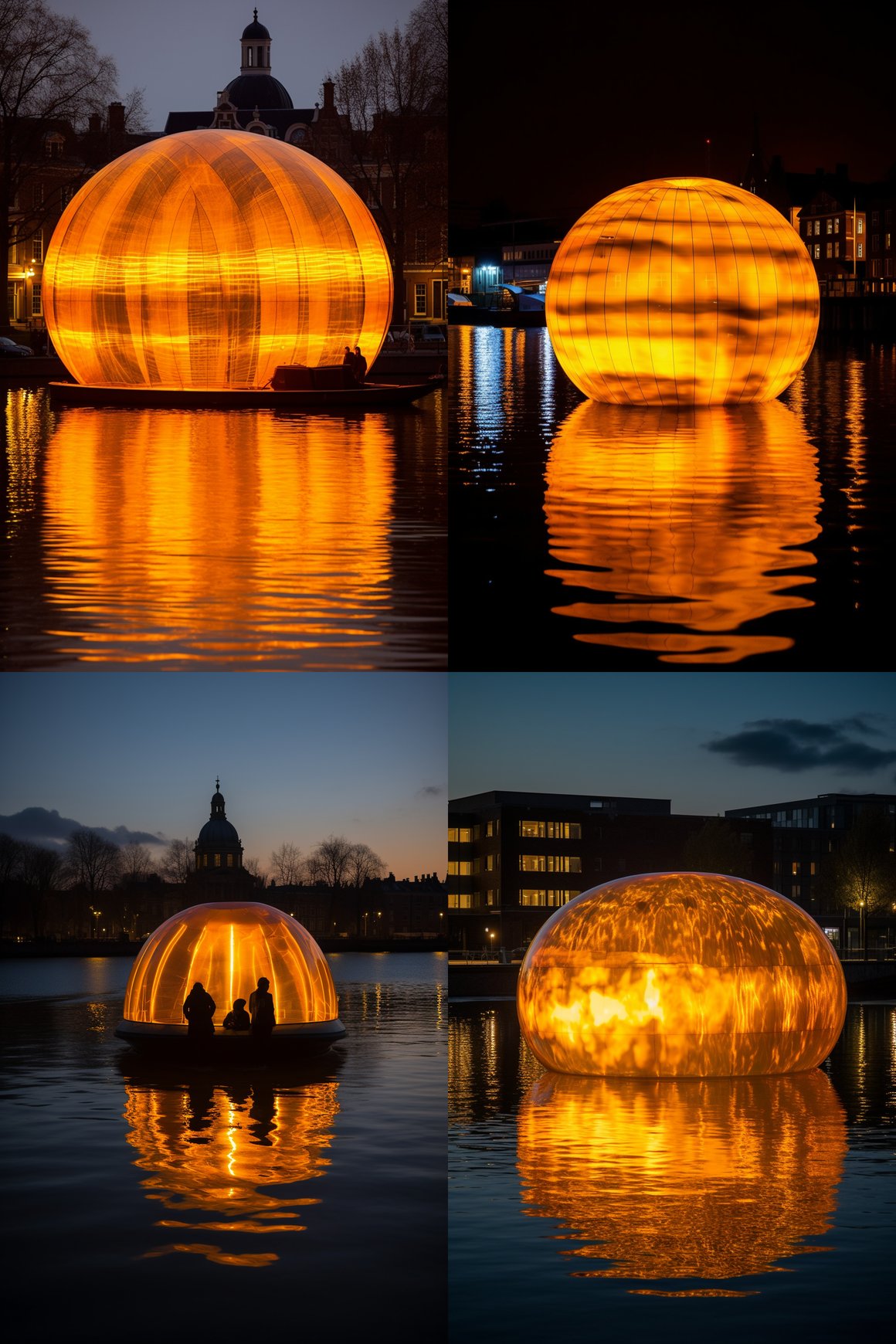 A Surreal Nighttime Art Installation
