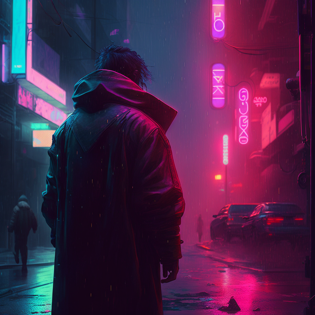 Neon Nightfall: A Mid-Journey Dystopia in 4K