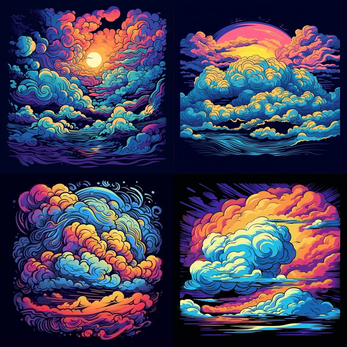 Retro Shelby Cobra Convertible T-Shirt Design in Surreal 3D Landscape