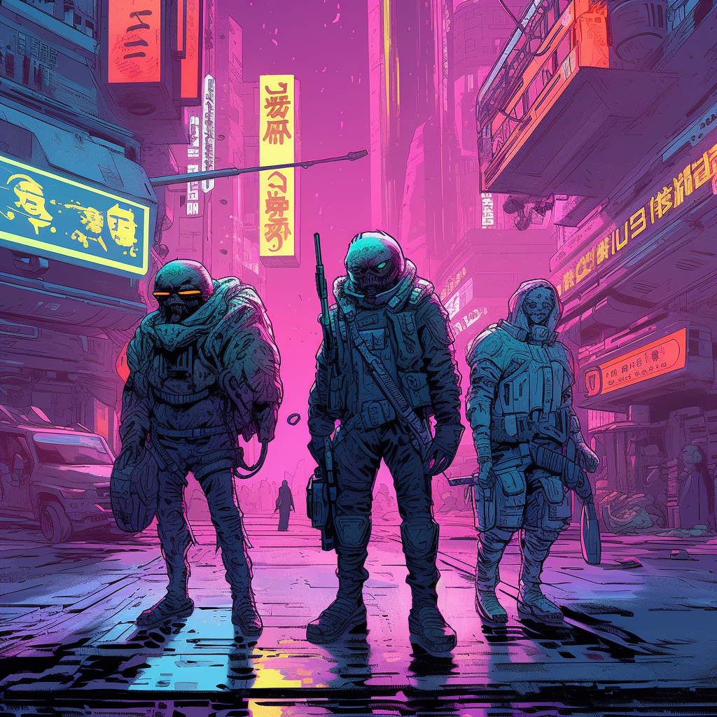 Neon Clash: A Jedi's Battle in the Futuristic Underworld