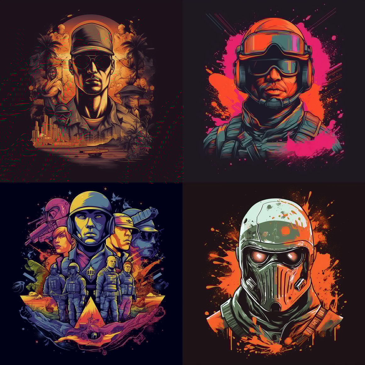 Retro Synthwave G.I.Joe H.I.S.S Tank T-shirt Design