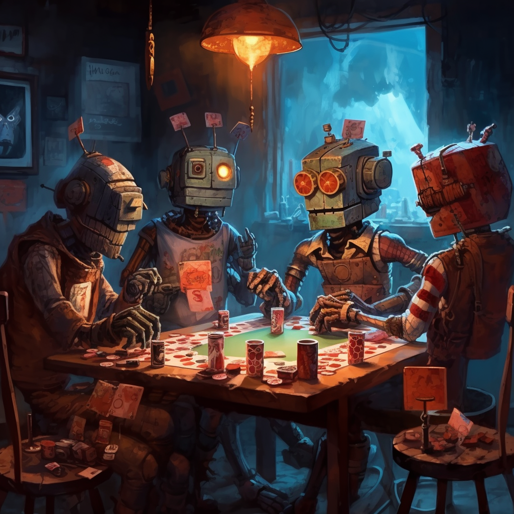 Neon Jokers: A Robot's Gamble