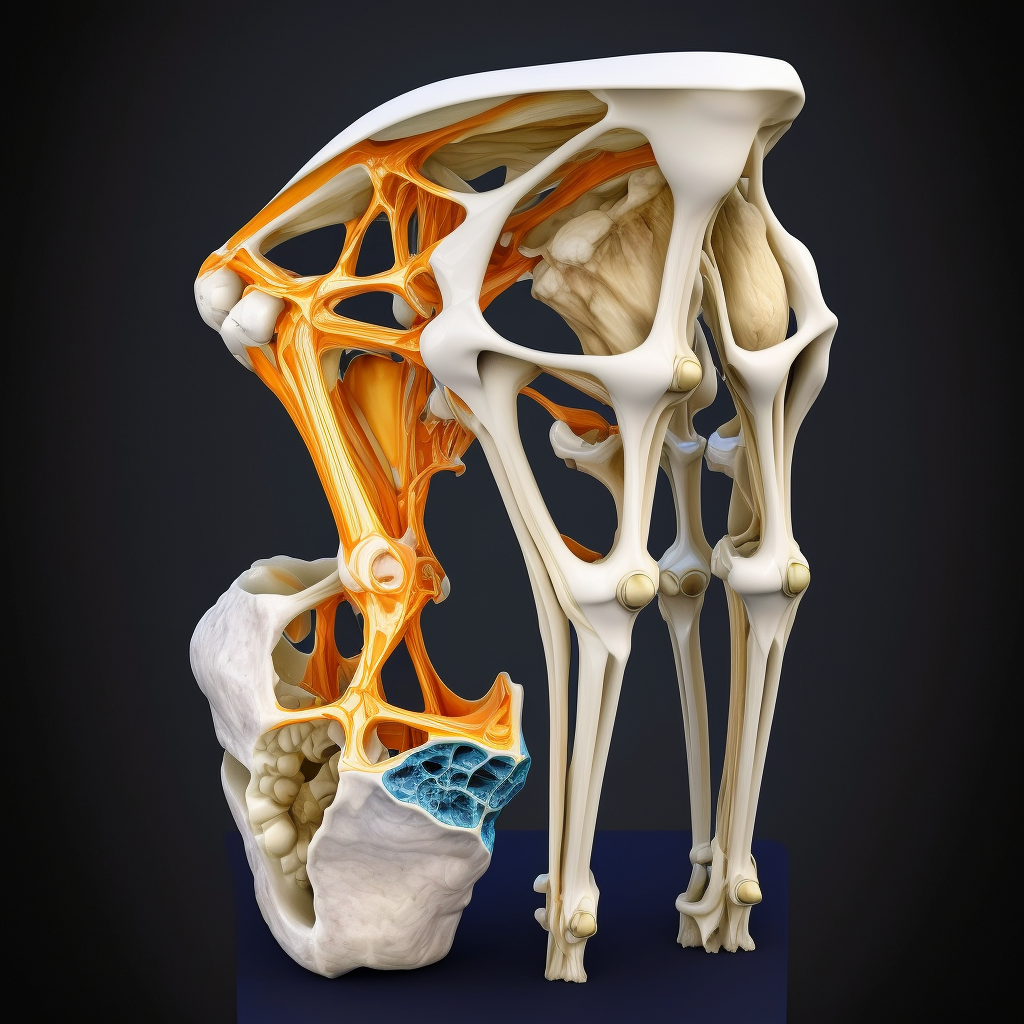 Detailed 8K Visualization of Isolated Tibial Bone with Meniscus and Ligaments