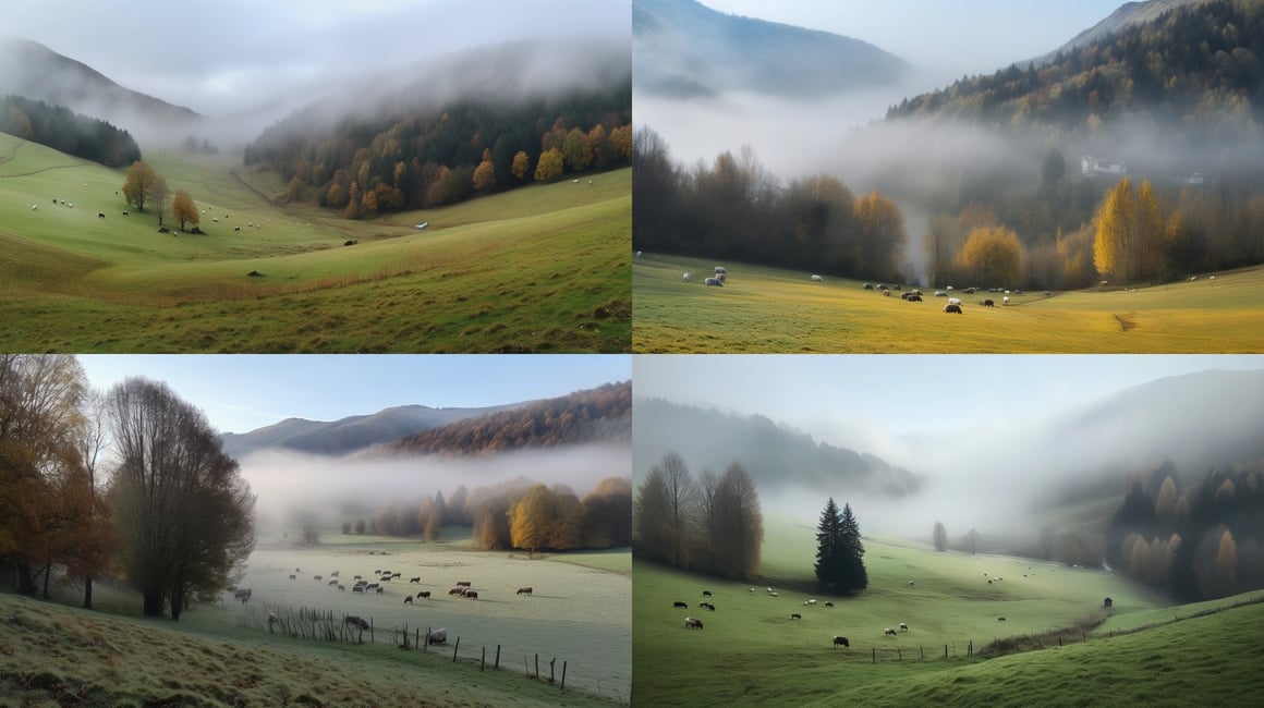 Chilled Dawn in the Autumn Valley: A Mid-Journey Pause