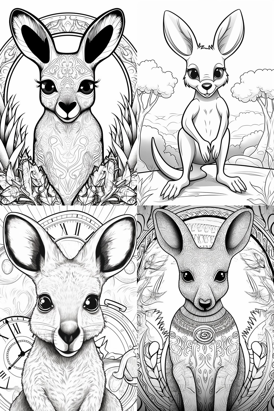 Children's Cartoon Style Coloring Page - Mid-journey Checkpoint