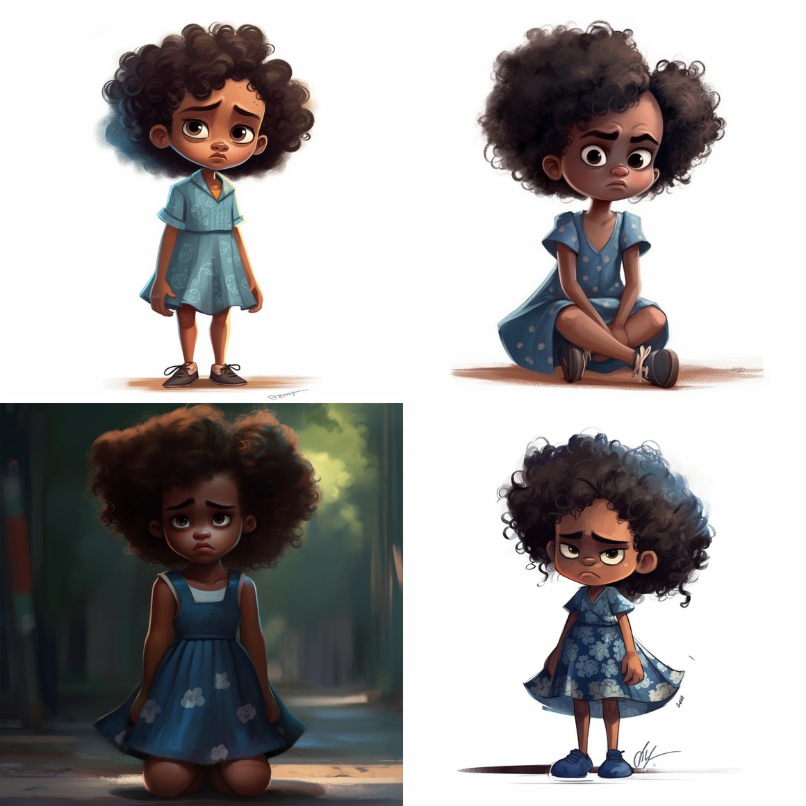 Desolate Journey of the Little Afro Girl