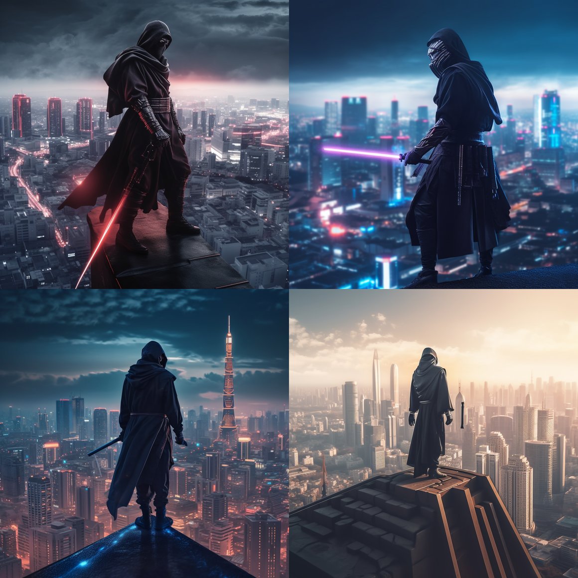 Neon Samurai: Tokyo Skyscraper Showdown