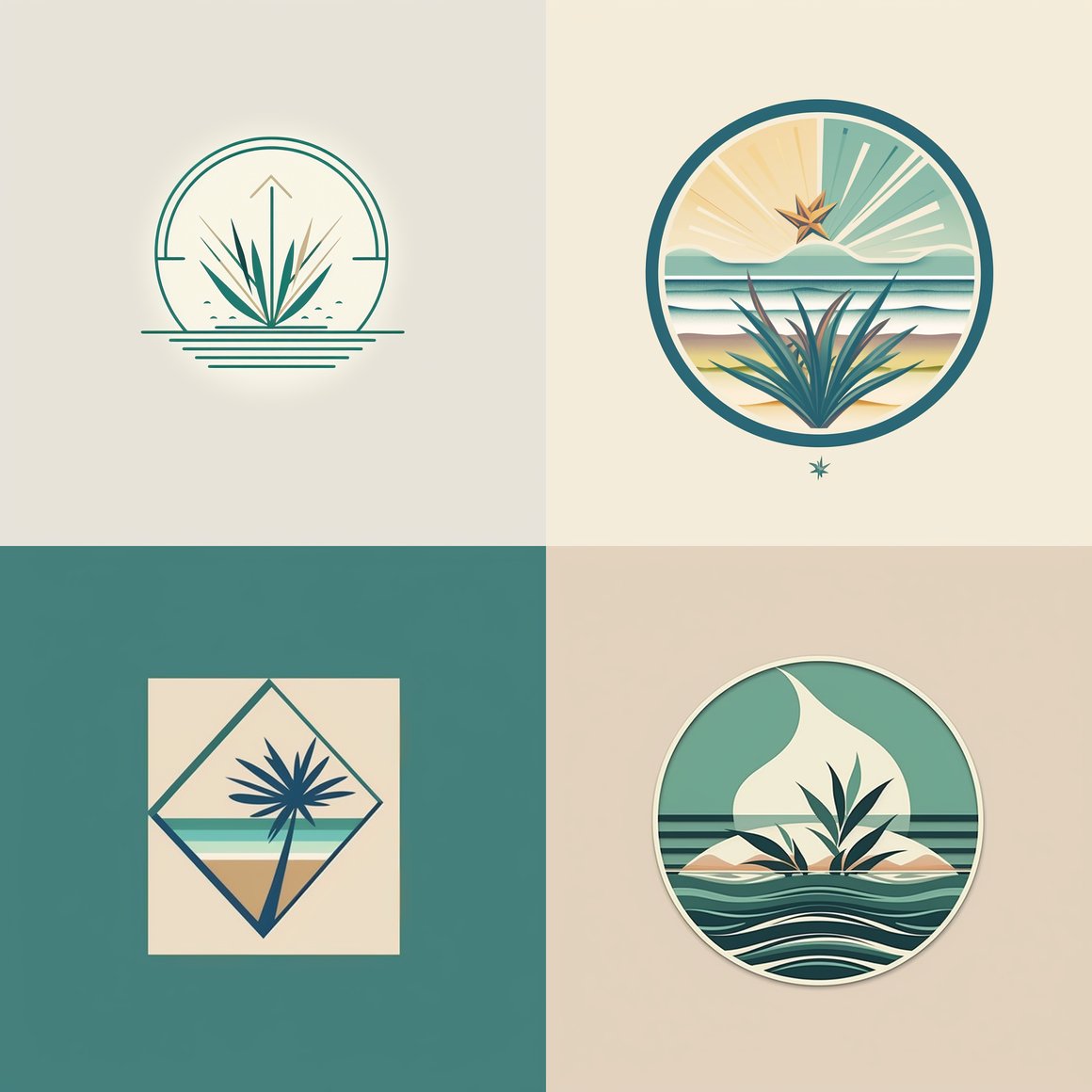Nature's Harmony: Minimalist Coastal Logo Design