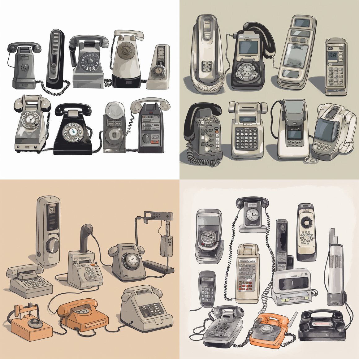 Evolution of Phone Models: A Cartoon Journey